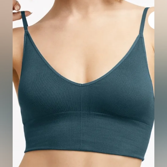 💘 Maidenform M Rib Seamless Brami Urchin Teal L 💘 - Picture 3 of 4